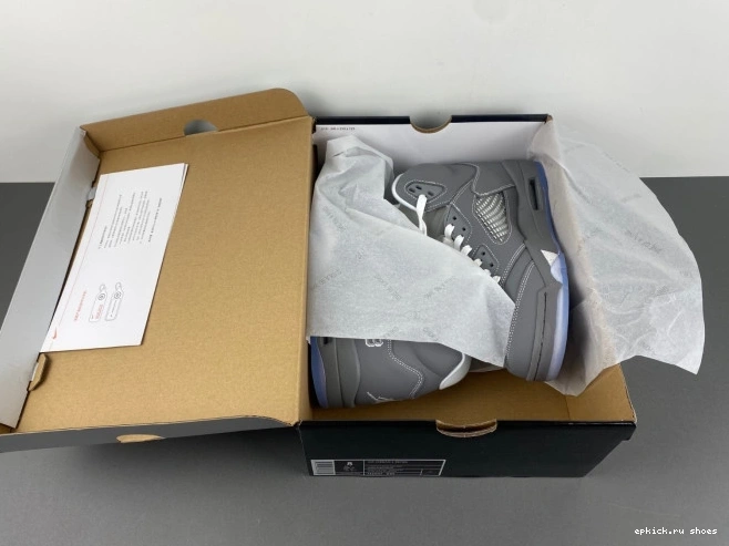 Rep Wolf 136027-005 Air Jordan 5 Retro Grey 0702